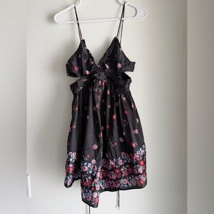 Free People Oasis Slip Dress with Pink & Red Accents